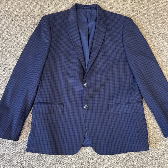 Ben Sherman Plectrum Plaid Blazer Sports Coat US Men's 44R - Picture 5 of 6